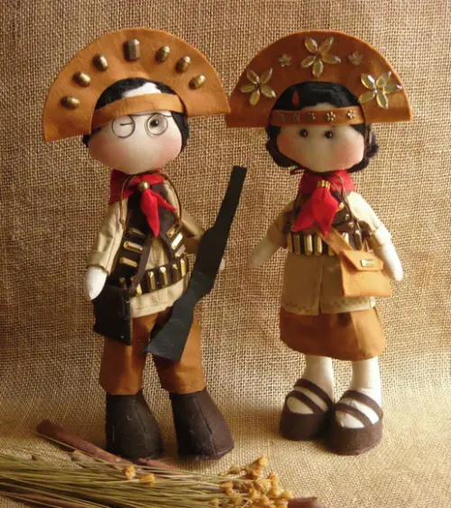 Casal Lampião e Maria Bonita - bonecos decorativos