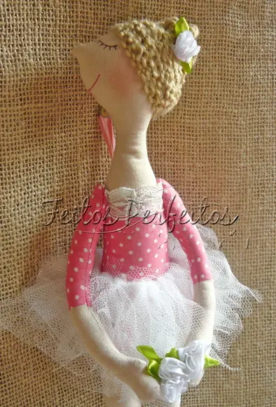 Boneca Bailarina de Tecido