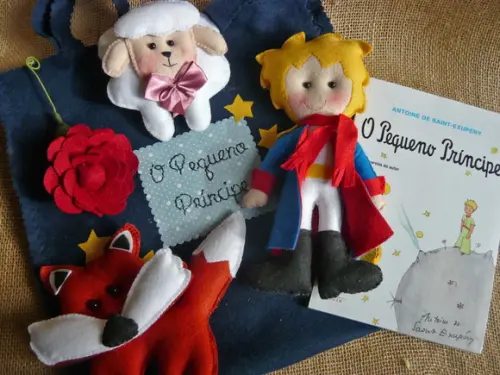 Kit O Pequeno Príncipe - 4 personagens mais livro e sacola