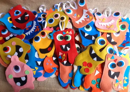 Monstros de Feltro Porta Bombom