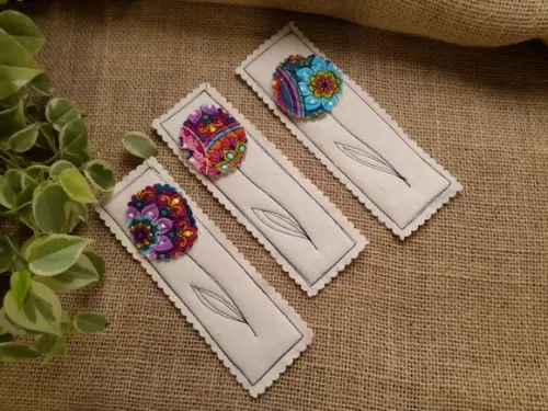 Marcador de Páginas Flores - Kit com 30 Peças