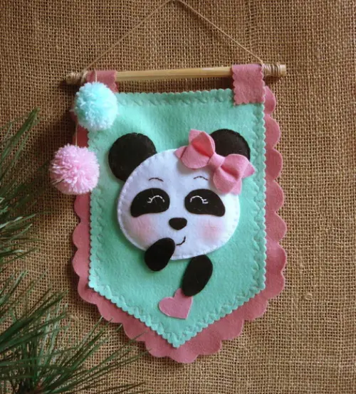 Flamula Urso Panda- Decoração para Quarto Infantil -