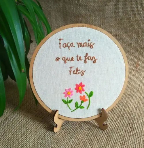 Frase Motivacional - Bordado Livre