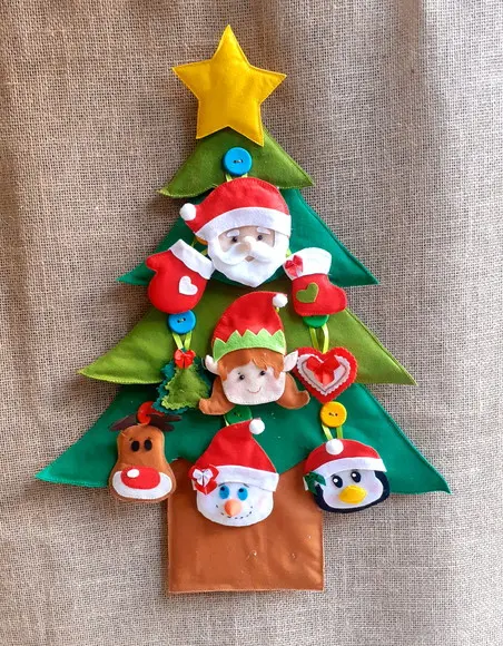 Árvore de Natal em Feltro - Árvore Montessoriana