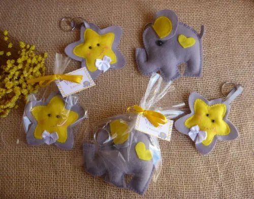 Chaveiro Elefante e Estrelinhas