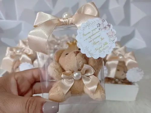 Lembrancinha Maternidade, Chá Revelação, Chá Bebê, Ursinho