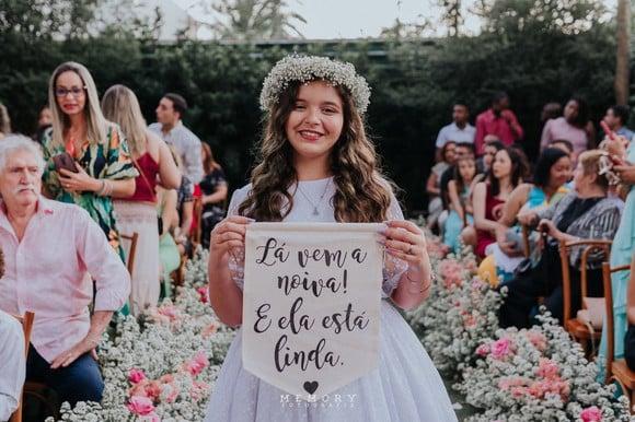 Plaquinha para Dama de Honra e Pajem