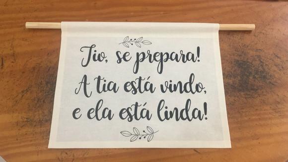 Plaquinha para Dama de Honra e Pajem