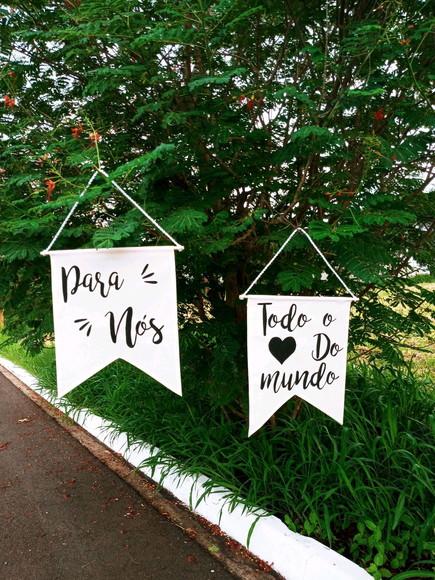 Flâmulas para Cadeira dos Noivos/decorativa
