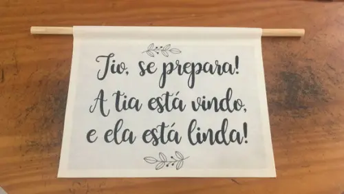 Plaquinha para Dama de Honra e Pajem