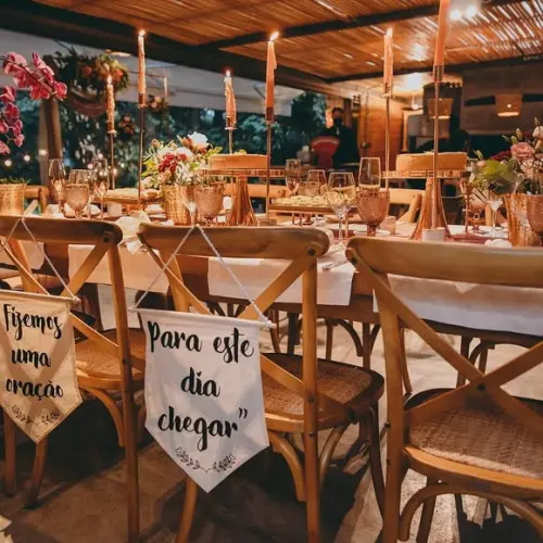 Flâmulas para Cadeira dos Noivos/decorativa