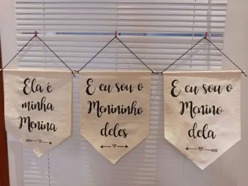 Flâmula para Cadeira dos Noivos/decorativa