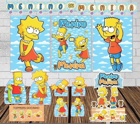 Kit Festa em Casa Lisa e Bart (simpsons)