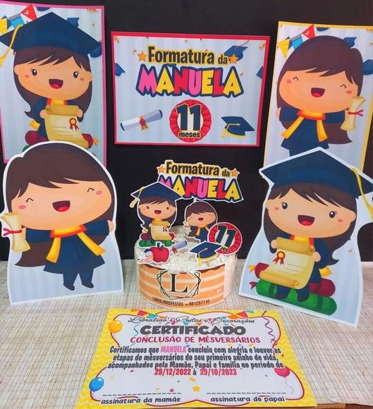 Kit Festa Só Um Bolinho Formatura Menina