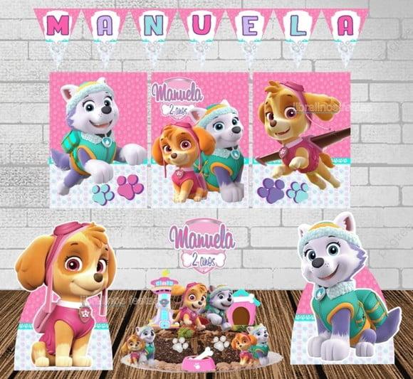 Kit Festa Só Um Bolinho Skye e Everest Patrulha Canina