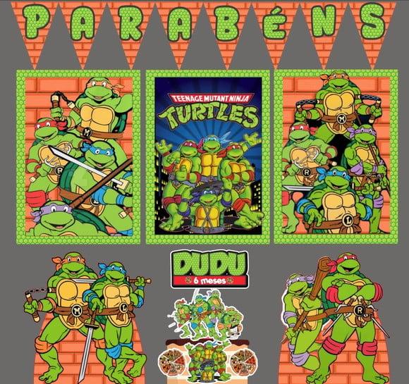 Kit Festa Só Um Bolinho Tartarugas Ninjas