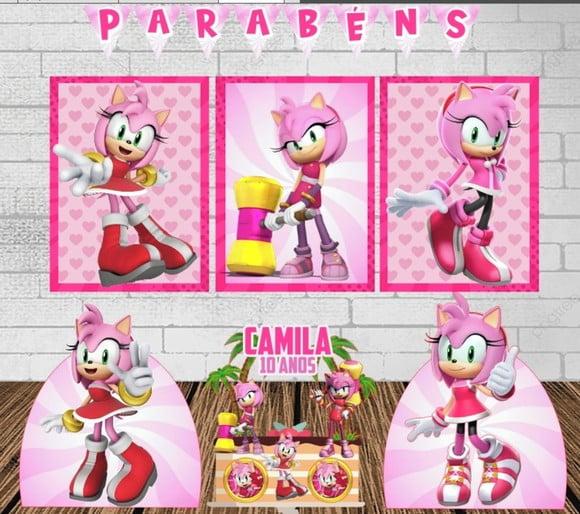 Kit Só Um Bolinho Amy Rose (sonic)