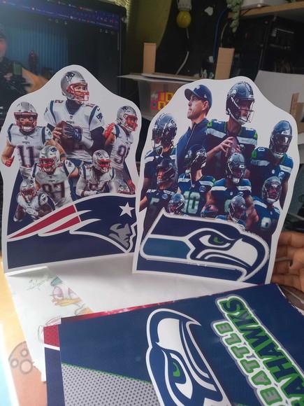 Kit Só Um Bolinho Seattle Seahawks e Patriots