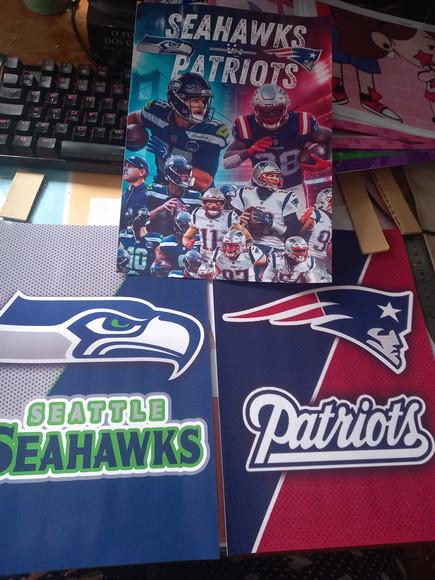 Kit Só Um Bolinho Seattle Seahawks e Patriots