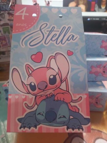 Sacolinha Stitch e Angel
