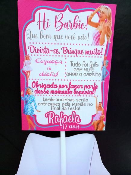Centro de Mesa Recado Barbie Movie