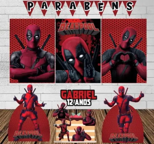 Kit Só Um Bolinho Deadpool