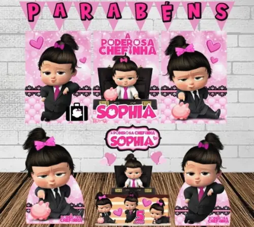 Kit Só Um Bolinho Poderosa Chefinha (cabelo Castanho)