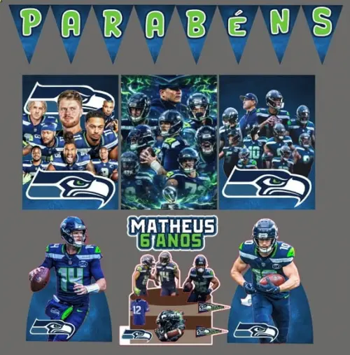 Kit Só Um Bolinho Seattle Seahawks