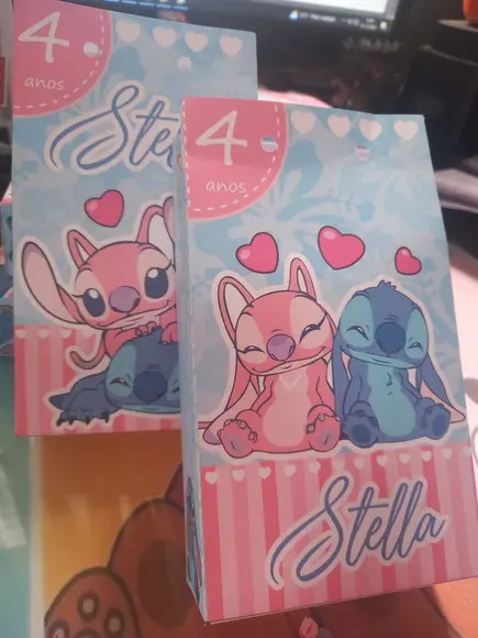 Sacolinha Stitch e Angel