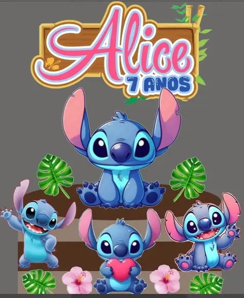 Topo de Bolo Stich Cut