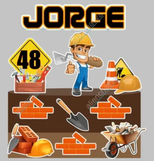 Topo de Bolo Pedreiro (construção)