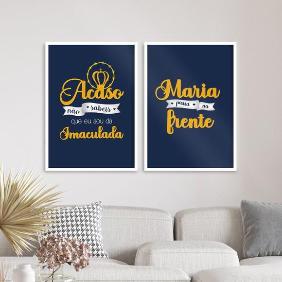 2 Quadros Digitais - Acaso Não Sabeis Que Sou da Imaculada