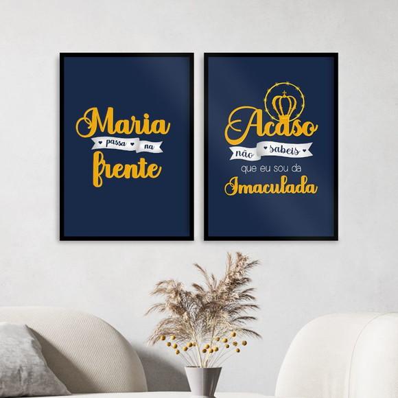 2 Quadros Digitais - Acaso Não Sabeis Que Sou da Imaculada