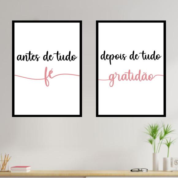 2 Quadros Digitais - Antes de Tudo Depois de tudo Rosa