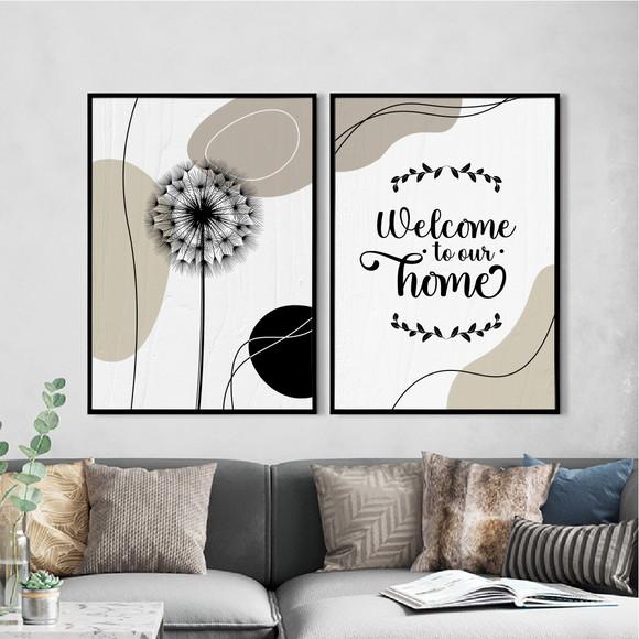 2 Quadros Digitais - Dente de Leão - Welcome To Our Home