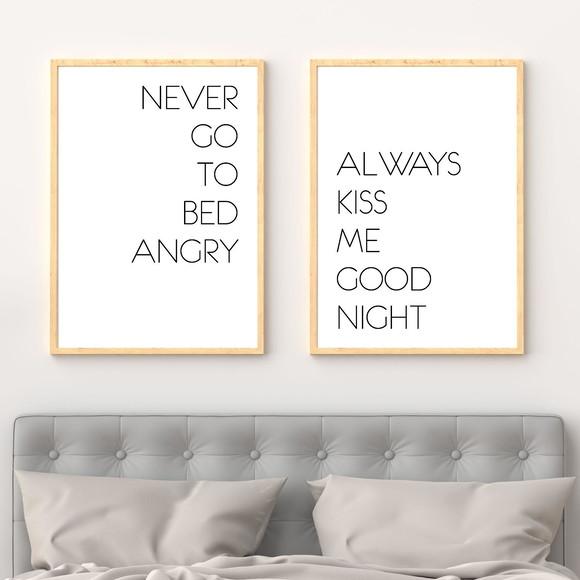 2 Quadros Digitais - Never Go to Bed Angry