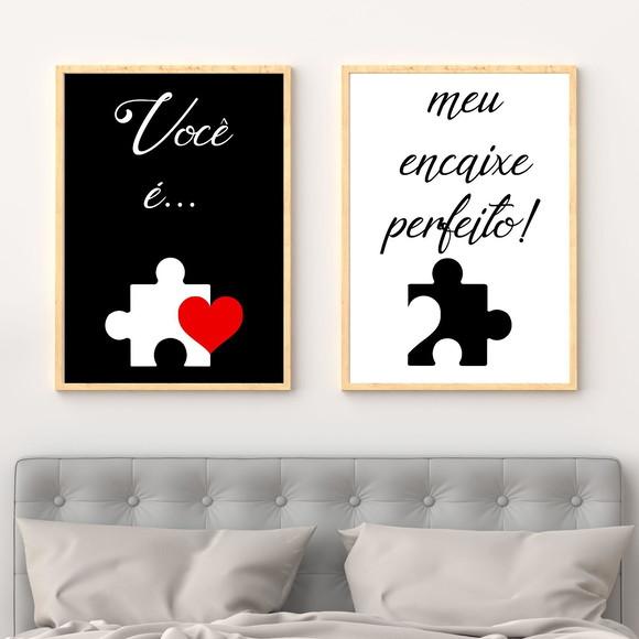2 Quadros Digitais - Você é meu encaixe perfeito