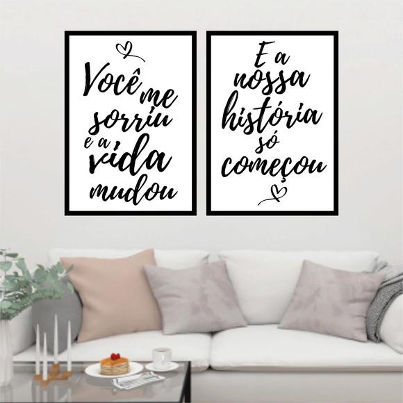 2 Quadros Digitais - Você Me Sorriu e a Vida Mudou