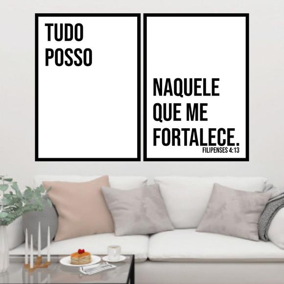 2 Quadros Digitais - Tudo posso naquele que me fortalece