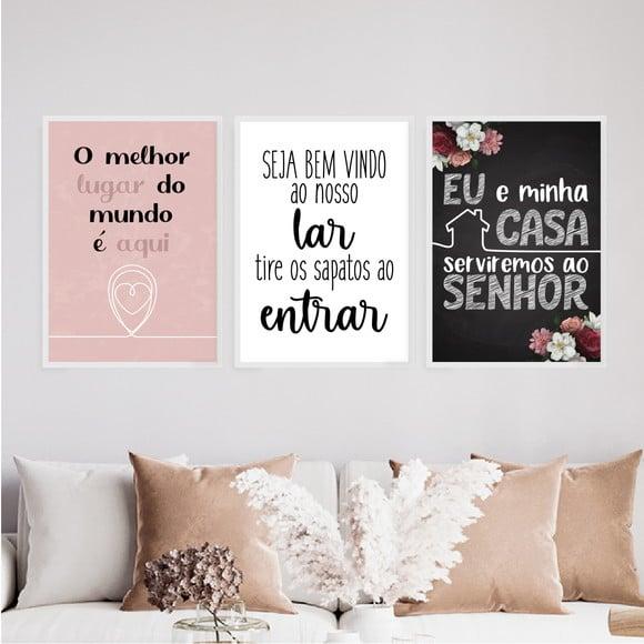 3 Quadros Digitais - Melhor Lugar - Serviremos ao Senhor Lar