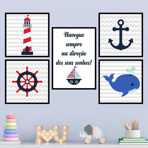 5 Quadros Digitais - Marinheiro