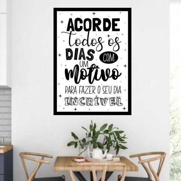Arte Digital Quadro - Acorde todos os dias com um motivo