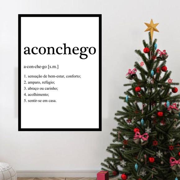 Arte Digital Quadro - Aconchego Significado Dicionário