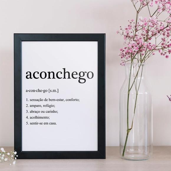Arte Digital Quadro - Aconchego Significado Dicionário