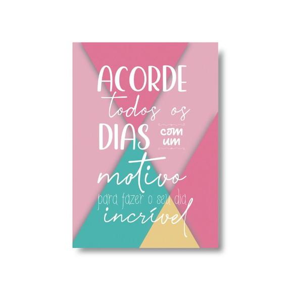 Arte Digital Quadro - Acorde Todos os Dias - Geométrico