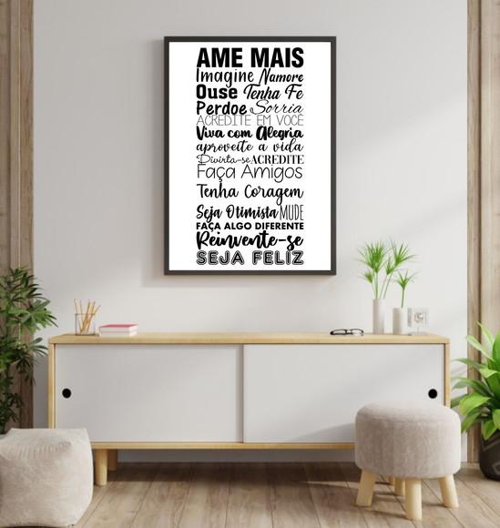 Arte Digital Quadro - Ame mais