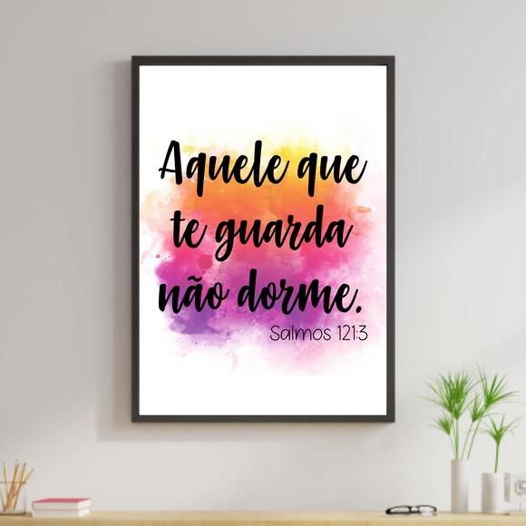 Arte Digital Quadro - Aquele que te guarda Aquarela