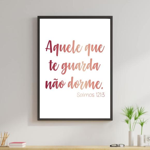 Arte Digital Quadro - Aquele que te guarda Rosegold