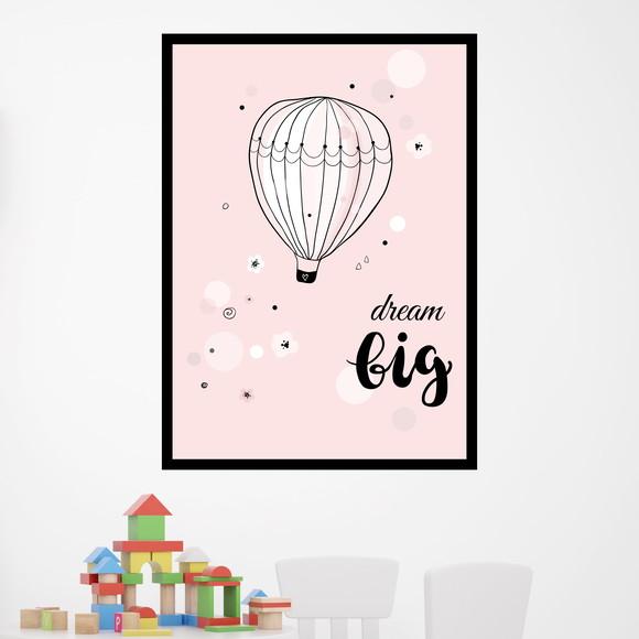 Arte Digital Quadro - Balão Dream Big