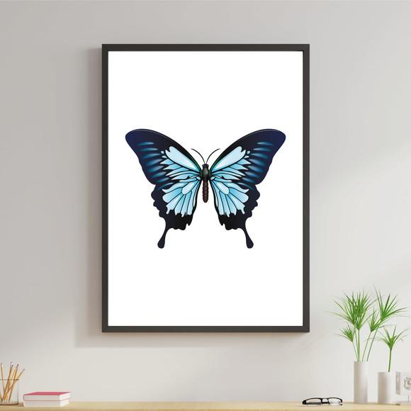 Arte Digital Quadro - Borboleta Azul